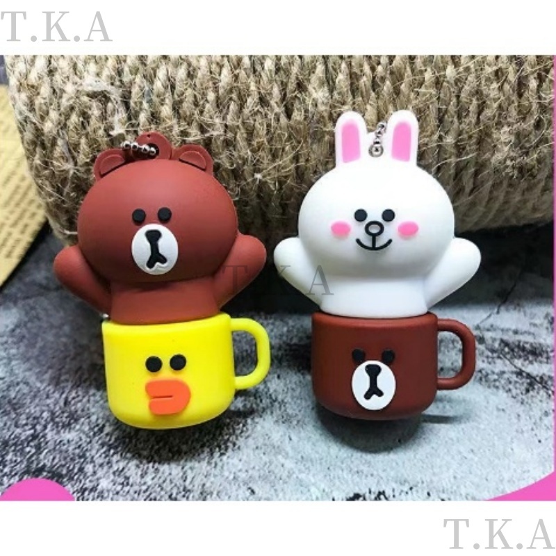 1TB USB แฟลชไดรฟ์ความเร็วสูง 128GB 64GB 32GB 16GB 8GB 4GB 2GB 1GB คอมพิวเตอร์ Memory Stick การ์ตูนน่ารักหมี
