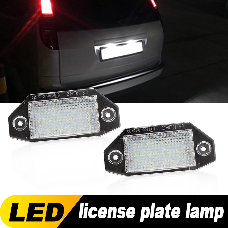 2PCS ไฟป้ายทะเบียน LED สําหรับ Ford Mondeo MKIII 4D/5D 2000-2007 OEM 1S7113550ADLED จํานวนแผ่นโคมไฟร