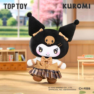 TOPTOY x KUROMI School Life Series Plush Pendant Blind BOX ของสะสมสุดอินเทรนด์ ของตกแต่งสำหรับจัดแสดง ของขวัญชิ้นเล็กสำหรับเทศกาล