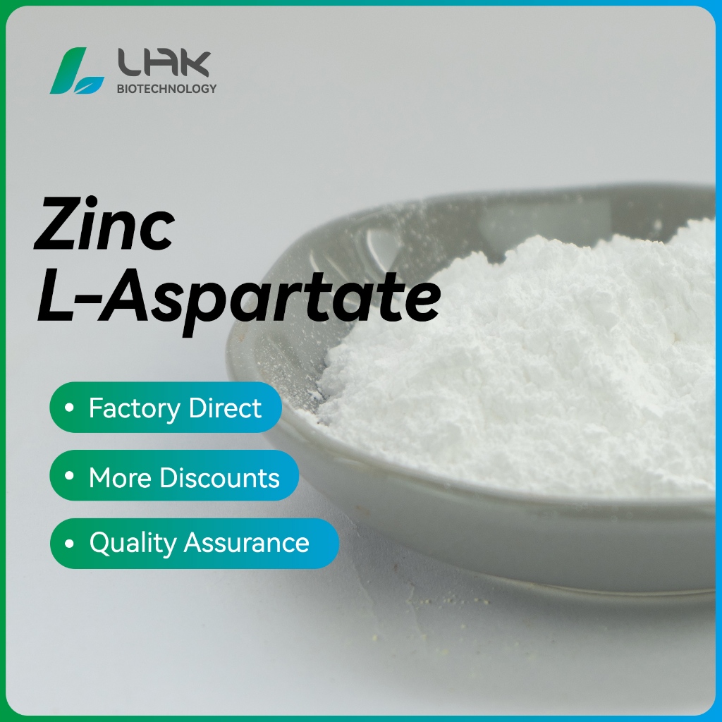 Zinc L-Aspartate L-Aspartic Acid Chelated Zinc CAS36393-20-1 99% ความบริสุทธิ์สูงเกรดอาหารอุตสาหกรรมวัตถุดิบ 500g/1kg ผู้ผลิตเพิ่มประสิทธิภาพทางโภชนาการ: Lvhekang