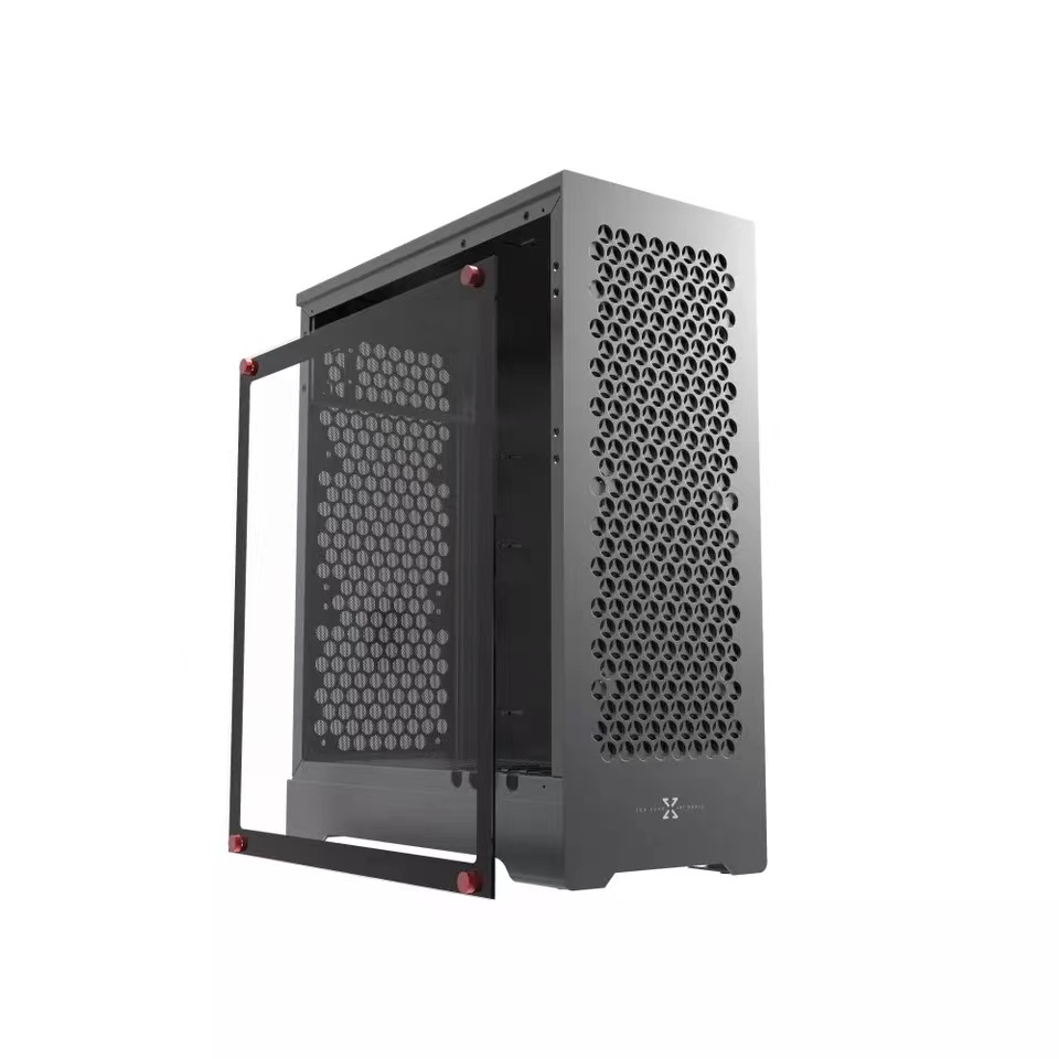 ZZAW C1 ใหม่รุ่น MATX คอมพิวเตอร์สําหรับเดสก์ท็อป PC อลูมิเนียมขนาดใหญ่เจาะด้านข้าง MATX แชสซี In-Li