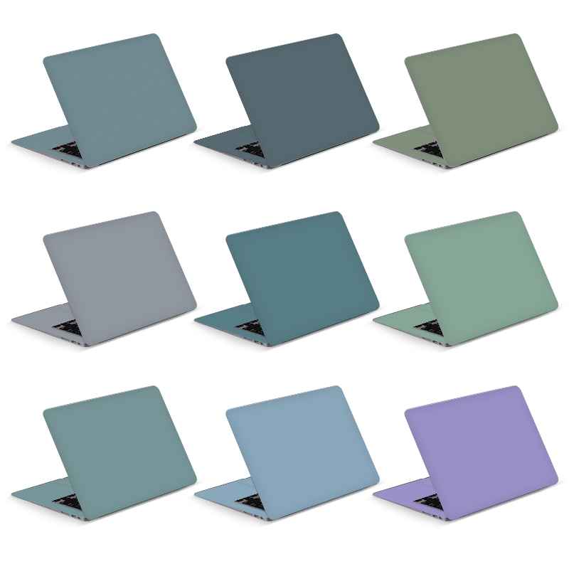 2pcsSolid สี Matte แล็ปท็อปผิว PVC สองด้านแล็ปท็อปผิวสําหรับ 11/12/13/14/15/17 นิ้วไม่ Cropped แล็ปท็อปสติกเกอร์