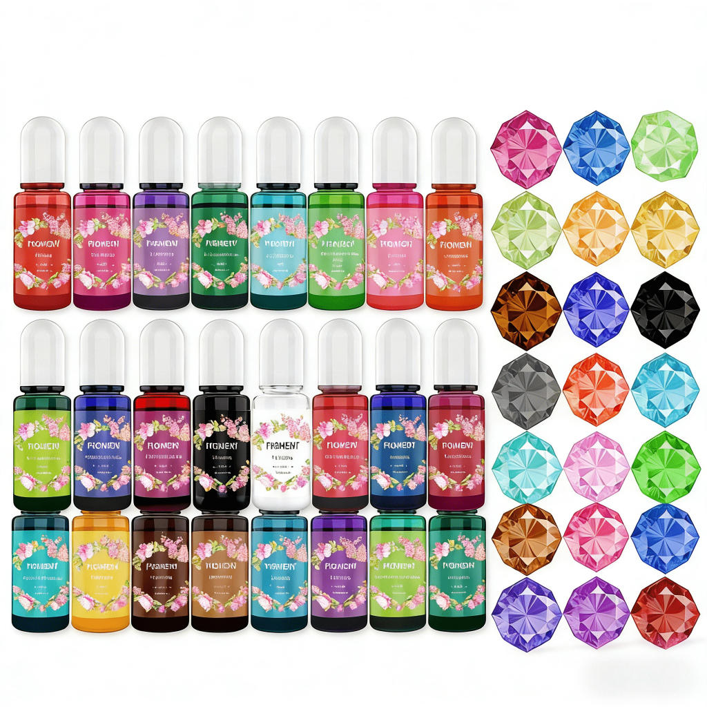จัดหาสต็อกพร้อม|  ใช้สําหรับสีเรซิ่นอีพ็อกซี่, สารสี, สีโปร่งใส 10 มล., ทําเอง, 30 สี