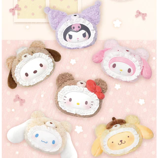 TOPTOY x Sanrio and Friends Fluffy Teddy Bear Series กล่องสุ่มพวงกุญแจตุ๊กตาผ้า ฟิกเกอร์สะสม ของขวัญวันเกิด กล่องสุ่มของเล่นตุ๊กตา (วัสดุไวนิลและผ้ากำมะหยี่)