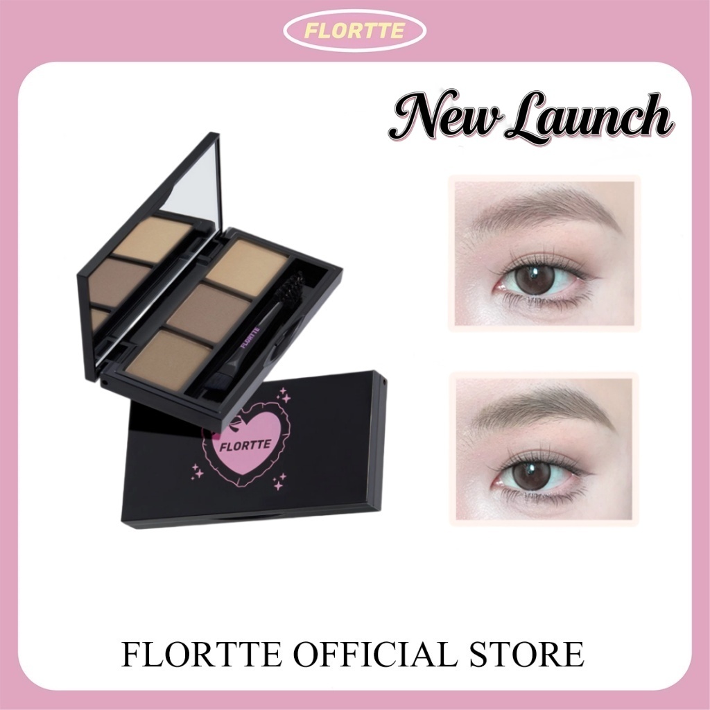 FLORTTE แป้งเขียนคิ้ว 3 สี Waterproof Natural Mist Brows 4.2g