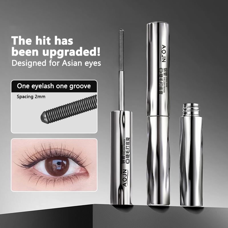 4D Silk Fiber Metal Iron Lashes Mascara, กันน้ําสีดําติดทนนาน Volumizing Curling Eyelash Primer