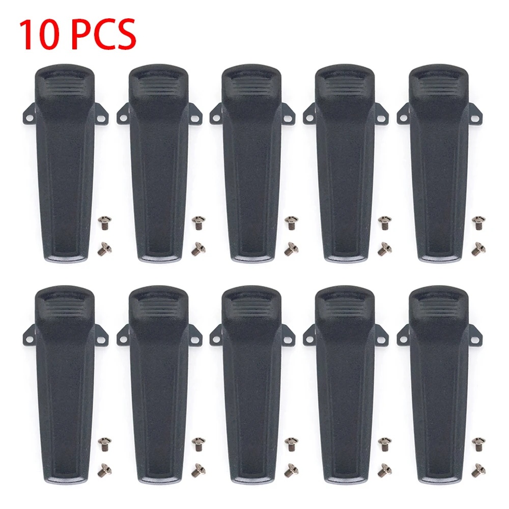 10 ชิ้น/ล็อตแบตเตอรี่เข็มขัดคลิป w/สกรูสําหรับ Hytera HYT PD700 PD780 PD788 PD980 PT-580H TC-720S PD