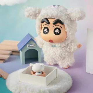 TOPTOY x CRAYON SHINCHAN Play Party Series Blind Box ของเล่นฟิกเกอร์ ของขวัญวันเกิด ตุ๊กตาผ้ากำมะหยี่น่ารัก ของเล่นดีไซเนอร์