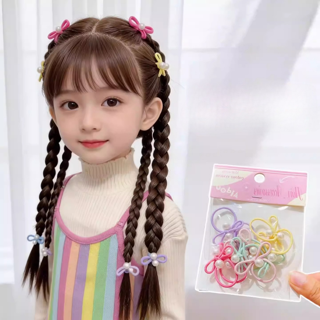 แหวนยางสำหรับผมนิ้วหัวแม่มือของเด็ก สไตล์ใหม่ไม่ทำให้เส้นผมบาดเจ็บ