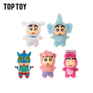 TOPTOY x CRAYON SHINCHAN Play Party Series Blind Box ของเล่นฟิกเกอร์ ของขวัญวันเกิด ตุ๊กตาผ้ากำมะหยี่น่ารัก ของเล่นดีไซเนอร์