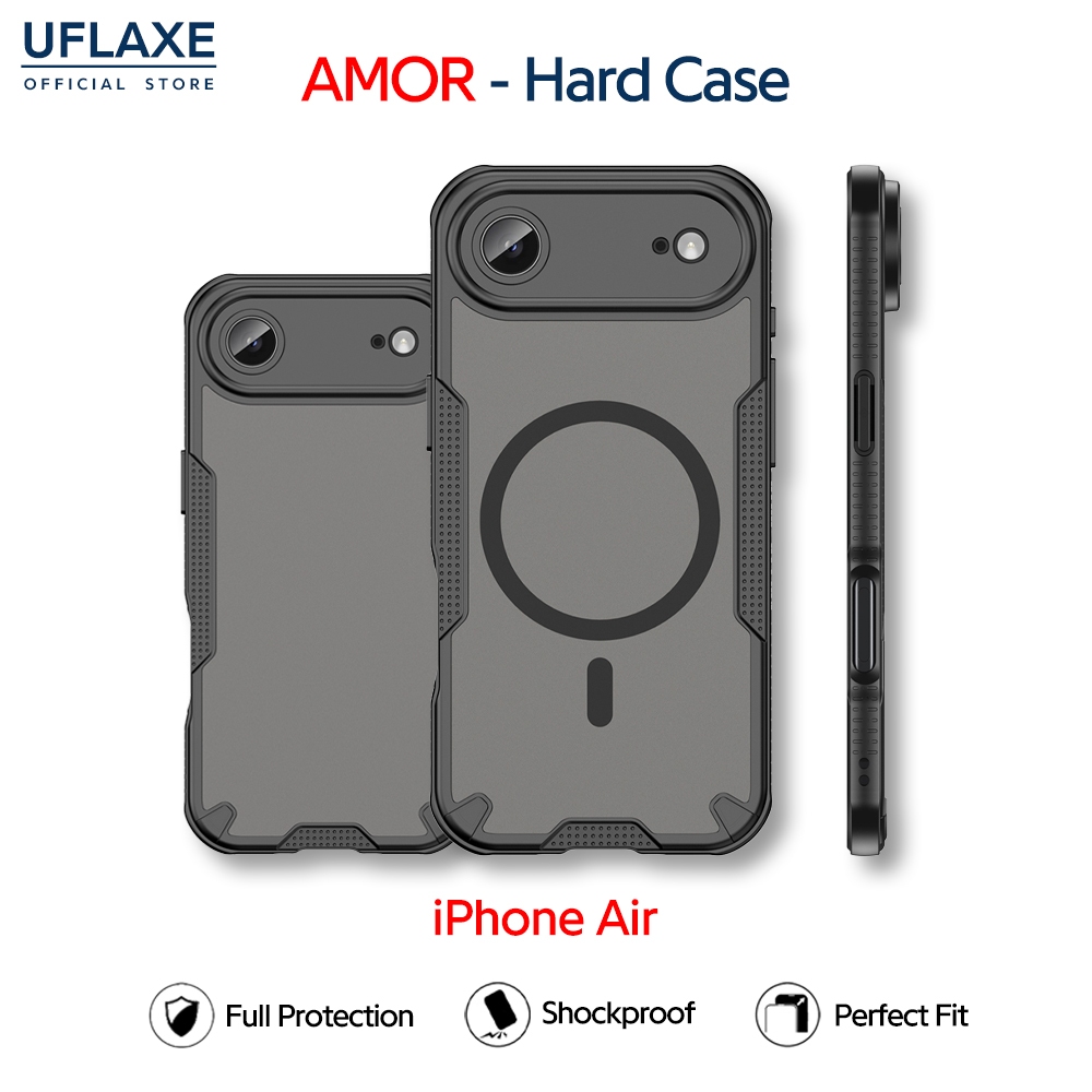 UFLAXE AMOR - เคส Apple iPhone Air - เคสแข็งกันกระแทกด้าน เคสโทรศัพท์กันรอยนิ้วมือการปกป้องเต็มรูปแบบ