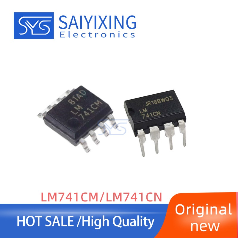 10PCS ใหม่ LM741 LM741DTR SOP-8 LM741N DIP-8 Operation Amplifier Operation IC ชิป 741 ซม.