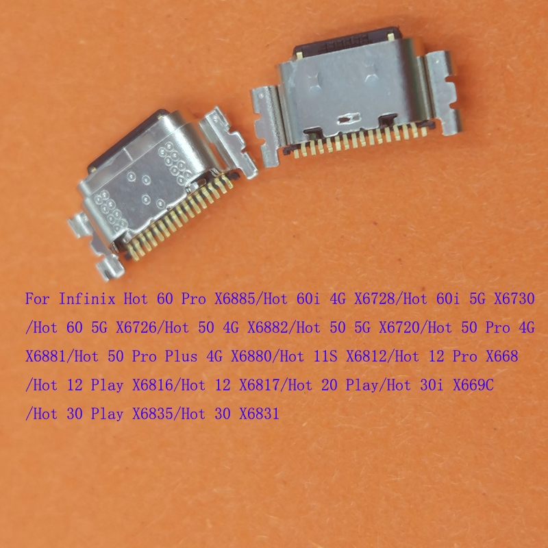 10-100Pcs ปลั๊ก Usb สําหรับ Infinix หมายเหตุ 30i 12I 40X GT 10 Pro 11 11S 12 30 VIP Zero GT10 G96 Ch