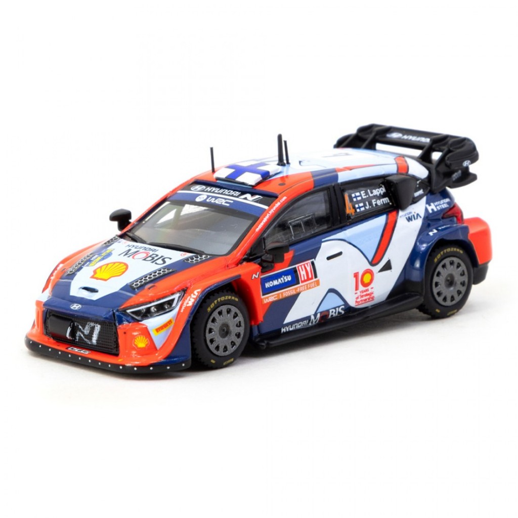 Tarmac Works T64-089-24RS04 1/64 Hyundai i20 N Rally1 Hybrid Rally Sweden 2024 Winner Diecast Scale 