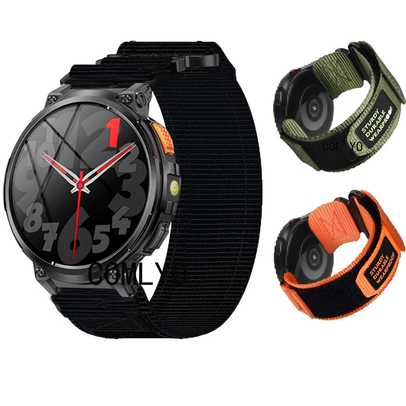 สําหรับ Axon Mega / Mega pro สายนาฬิกาอัจฉริยะผ้าใบไนลอนนุ่มกีฬา Band สายรัดข้อมือผู้ชาย