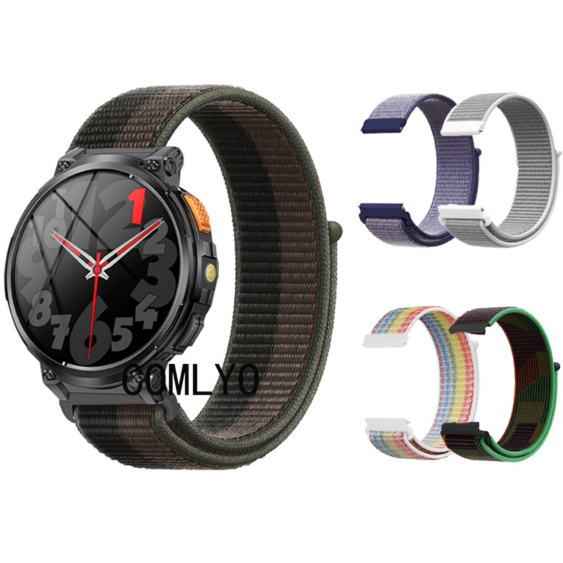 สําหรับ Axon Mega / Mega pro สายนาฬิกาอัจฉริยะ Nylon Loop Soft Sports Band สายรัดข้อมือกลางแจ้ง