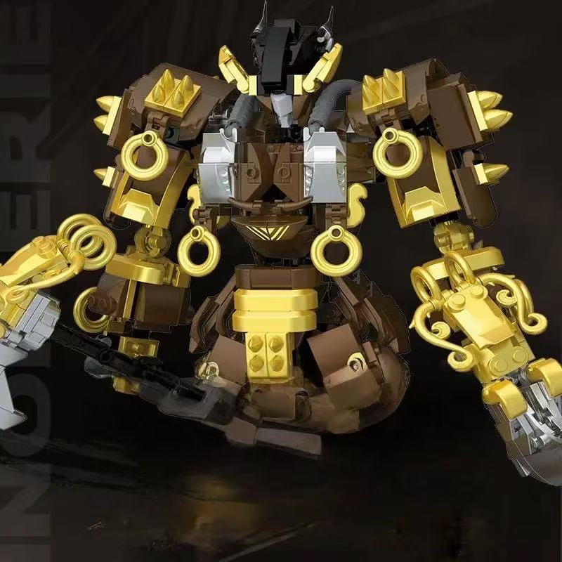 Cheng Yaojin Guan Yu Guofeng mecha building block ของเล่นเครื่องประดับ