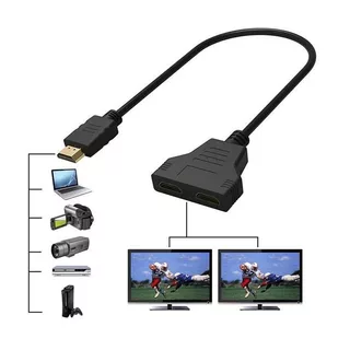 HDMI Compatible Splitter Video Cable Adapter Output Hub X Box Ps3 4 DVD HDTV แล็ปท็อป TV HD 1080P 1 อินพุต 2 เอาต์พุต