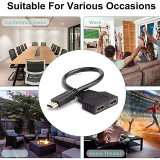 HDMI Compatible Splitter Video Cable Adapter Output Hub X Box Ps3 4 DVD HDTV แล็ปท็อป TV HD 1080P 1 อินพุต 2 เอาต์พุต