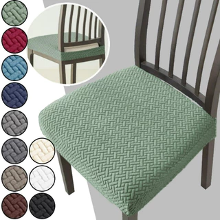 ผ้าหุ้มเก้าอี้รับประทานอาหาร ผ้ารองนั่งเก้าอี้รูปตัว T Jacquard ยาว/กว้าง 40-53CM สูง 7-10CM