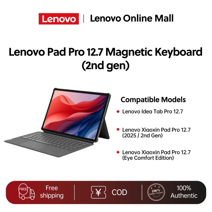 Lenovo คีย์บอร์ดแม่เหล็กสําหรับ Lenovo Xiaoxin Pad Pro 2025/Idea Tab Pro/ Lenovo Xiaoxin Pad Pro GT/