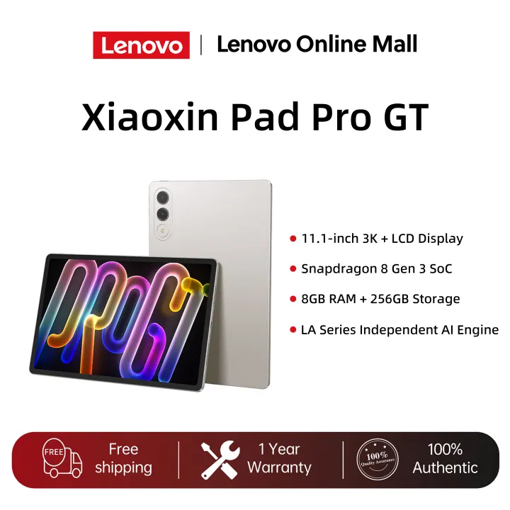Lenovo Xiaoxin Pad Pro GT 2026 AI แท็บเล็ต 144Hz 3.2K หน้าจอ LCD Snapdragon 8 Gen 3 11.1 นิ้ว 8860mAh 68W Fast Charging แท็บเล็ต Android Pads