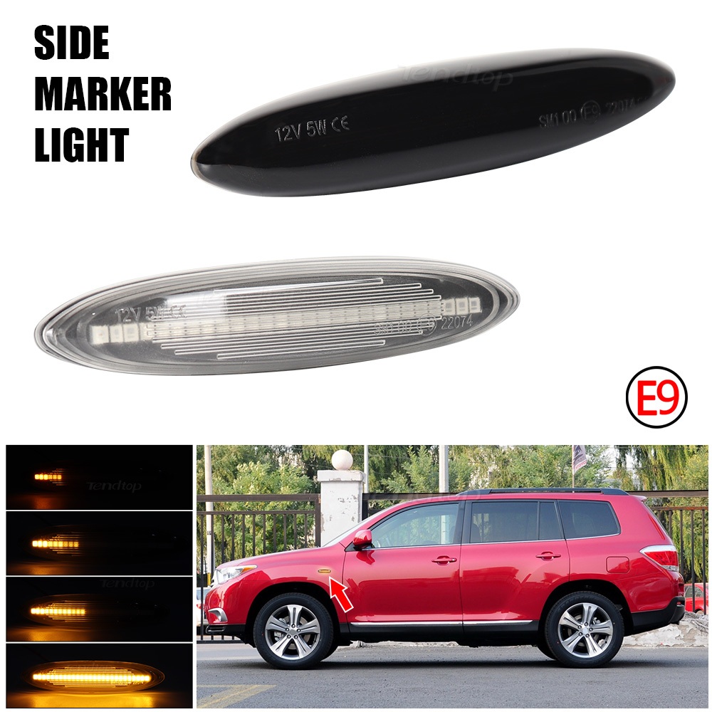 2PCS ไฟเครื่องหมายด้านข้าง LED แบบไดนามิกไฟเลี้ยวสําหรับ Lexus IS250 IS350 SC430 Toyota MARK X REIZ 