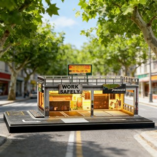 Diorama 1/64 รถสองชั้น Park Workshop รุ่น LED Lighting Stree…