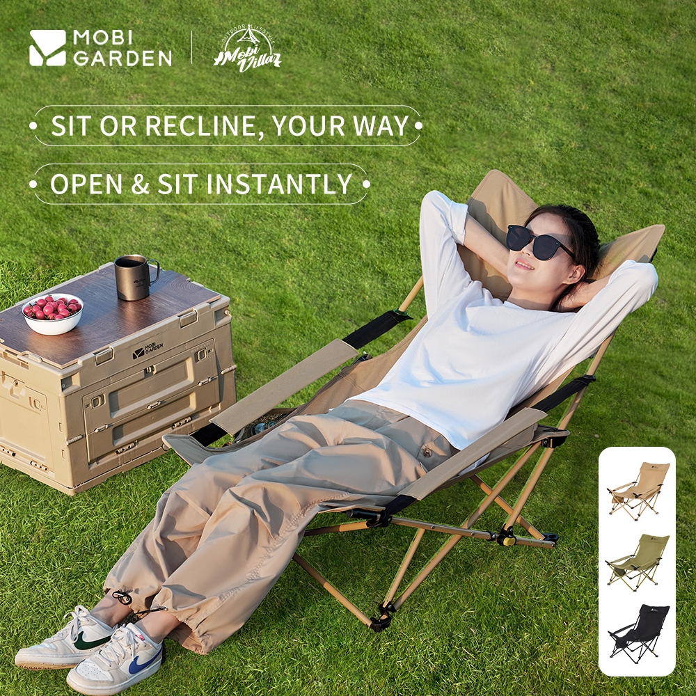 MOBI GARDEN Le You Lounge เก้าอี้เก้าอี้พับ Office Nap Outdoor Camping ตกปลาปรับสบายและสะดวก