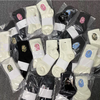 ถุงเท้าปักผู้ชาย BAPE สไตล์แฟชั่นและกีฬา ยาวถึงกลางลูกวัว เหมาะสำหรับเทรนด์เซ็ตเตอร์
