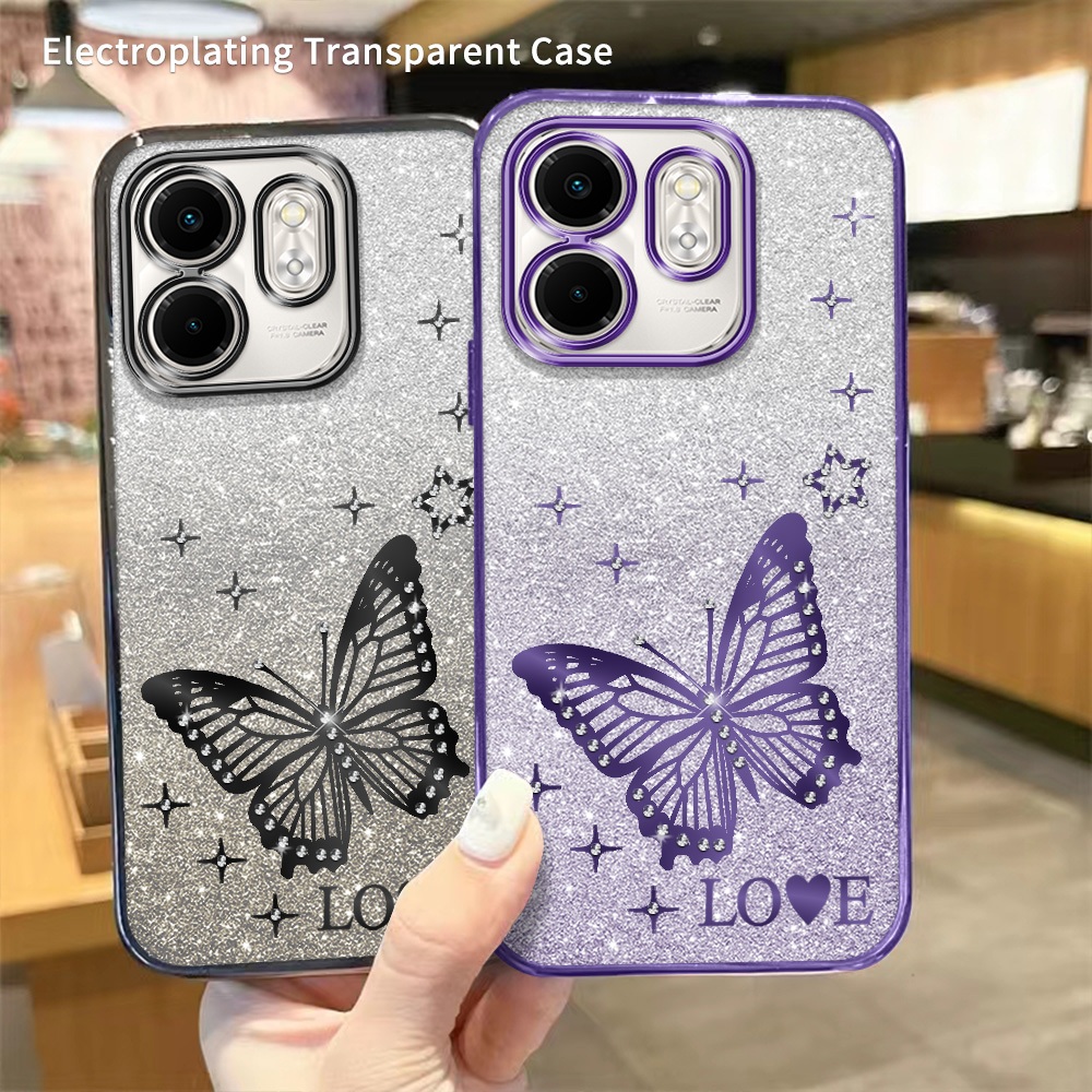 เคสคริสตัลแวววาวสําหรับ Infinix Smart 9 X6532 เคส Rhinestone เคสโทรศัพท์กันกระแทกฝาครอบโทรศัพท์มือถื