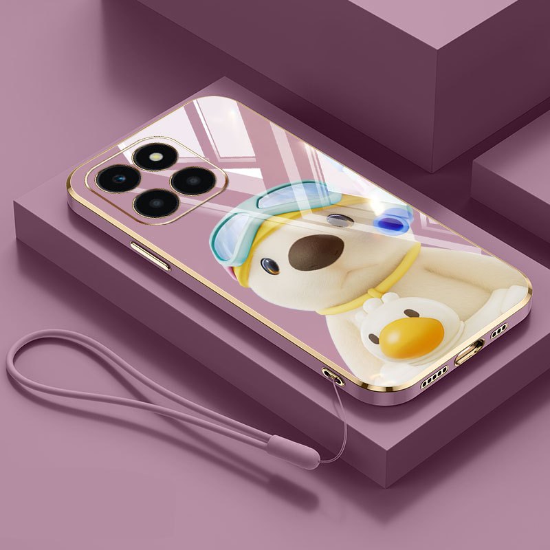 VRQR สําหรับ Huawei Honor X7D X7C Honor 400 200 สมาร์ท 5G 4G คู่แมวและสุนัขฟรีเชือกแขวนกันกระแทกเคสโ