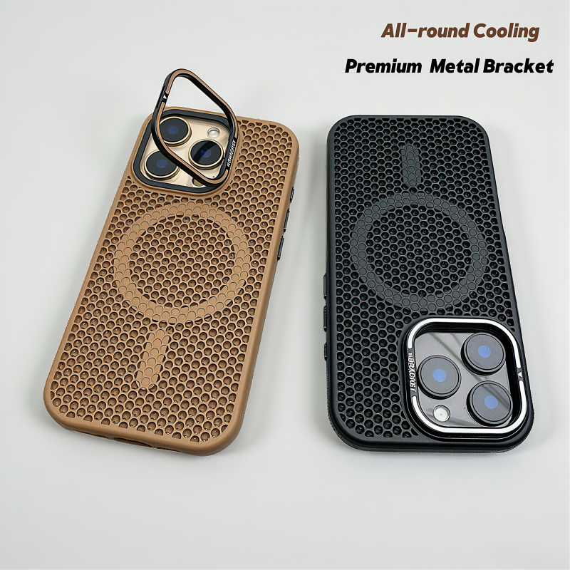 【Cooling/ขายึดโลหะ/Matte อะคริลิค hard case/สีน้ำเงิน】เคส เข้ากันได้สําหรับ ไอโฟน 12 13 14 15 16 มือโปร สูงสุด กรณี