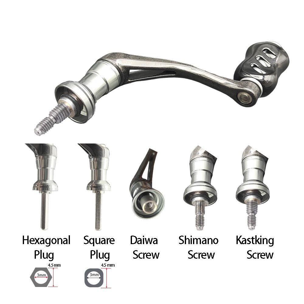 SHIMANO รอกตกปลาคาร์บอนจับปั่นรีลแทนที่จับสําหรับ ไดว่า สําหรับ ชิมาโน่ ปลั๊กจับสกรู-ใน พลังจับรอกตกปลาซ่อมอะไหล่