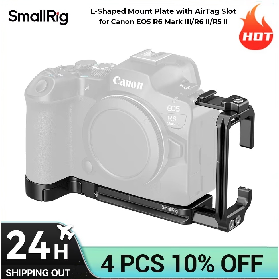 SmallRig R6 Mark III / R6 Mark II L-Shaped Mount Plate with AirTag Slot สําหรับ Canon EOS R6 Mark II