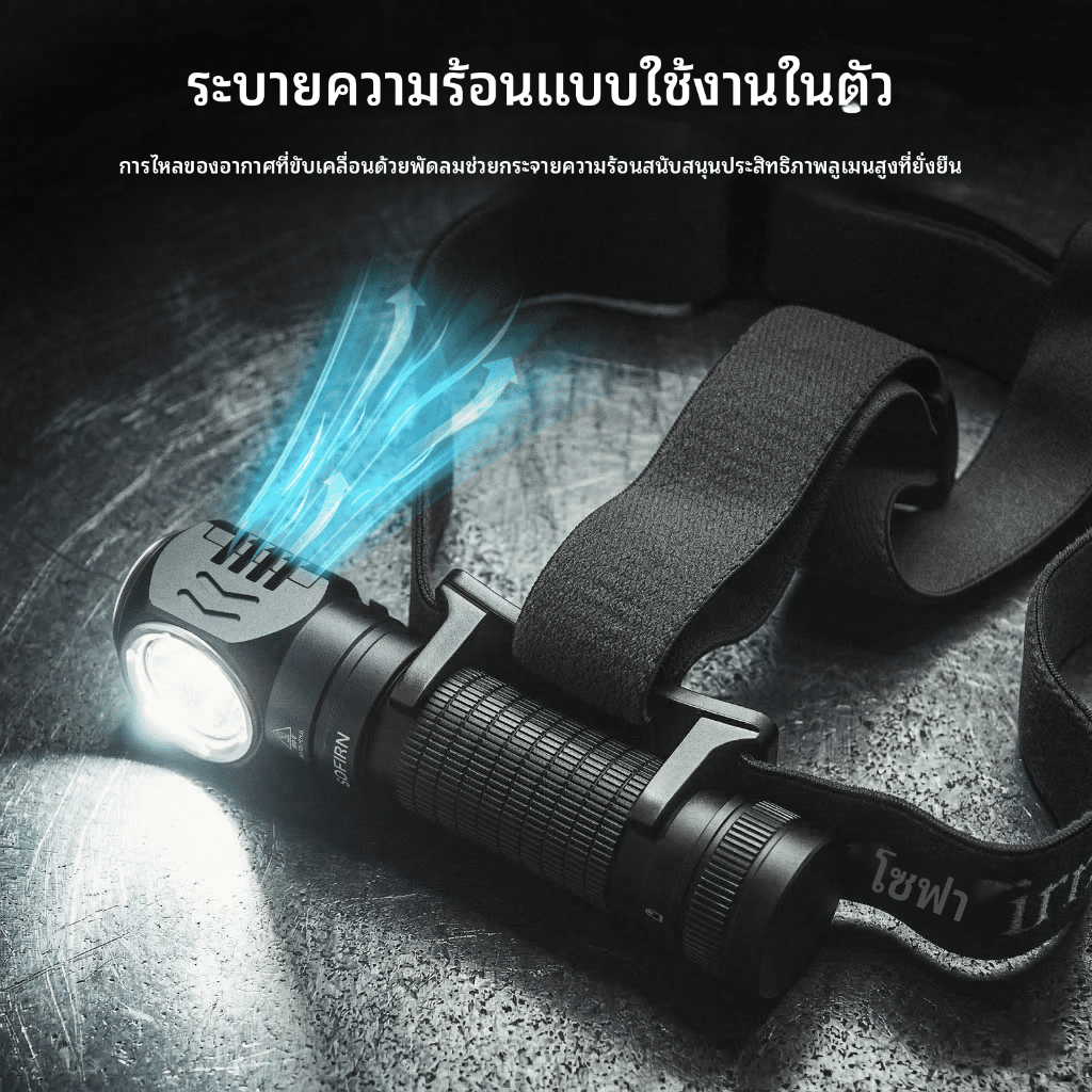 Sofirn HS45 ไฟหน้า 21700mAh พร้อมระบบระบายความร้อนและกันน้ำ IPX6 แสงสว่าง 3200LM ใช้งานได้นานถึง 2.5 ชม. — صورة 2