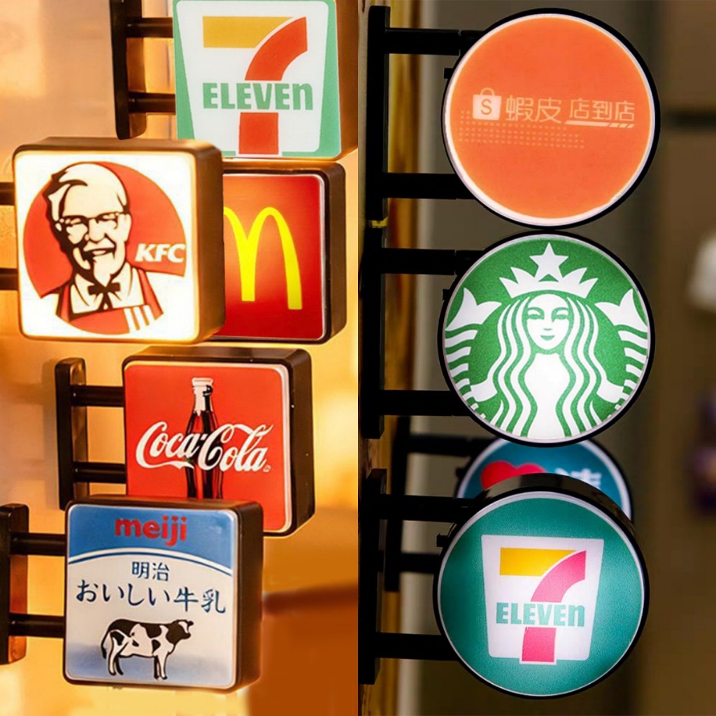 ของตกแต่งบ้าน บอร์ดแสดงผล กล่องไฟ ของเล่นรุ่นส่องสว่างสแควร์แสงแม่เหล็กตู้เย็นแม่เหล็กดูดแม่เหล็กมินิสร้างสรรค์