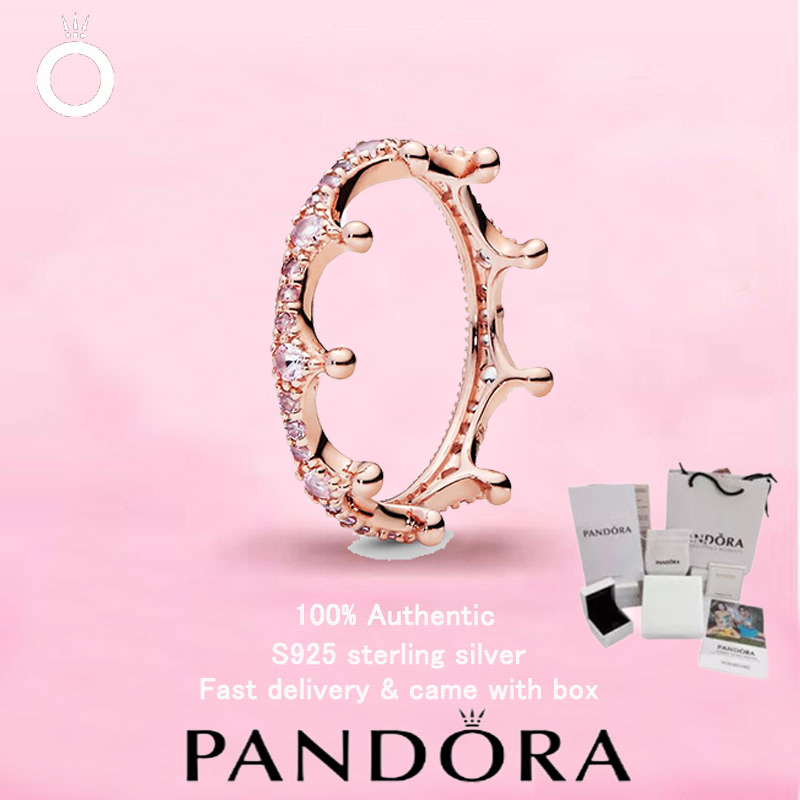 แหวน Pandora สีโรสโกลด์ประกายสีชมพู ของขวัญวันวาเลนไทน์ที่สมบูรณ์แบบ