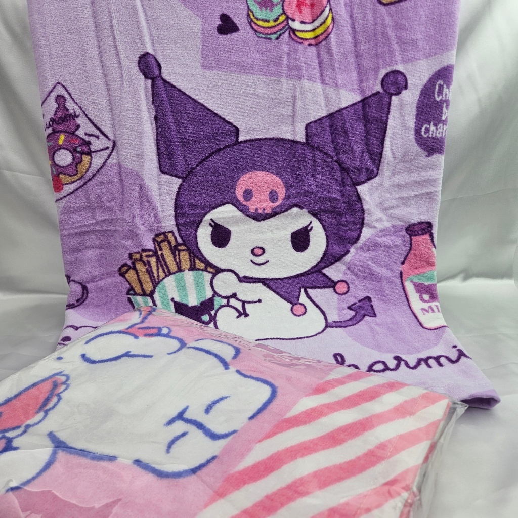 SANRIO ซานริโอ,ผ้าขนหนูผ้าฝ้ายแท้,ผ้าขนหนูผ้าฝ้ายแท้100%,ผ้าขนหนูผ้าฝ้ายแท้สองด้าน,ผ้าขนหนูอาบน้ํา,ผ้าขนหนูอาบน้ําคุณภาพสูง,ผ้าขนหนูส