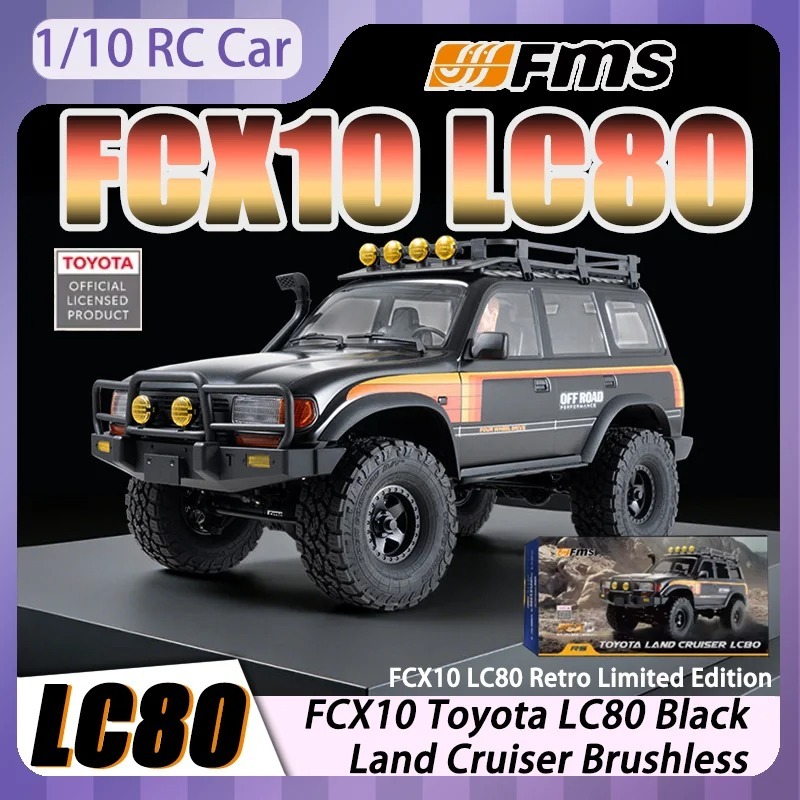 FMS FCX10 LC80 Toyota Land Cruiser Limited Edition 1/10 Brushless RC Crawler 22KM/H 2-Speed Rock Cli