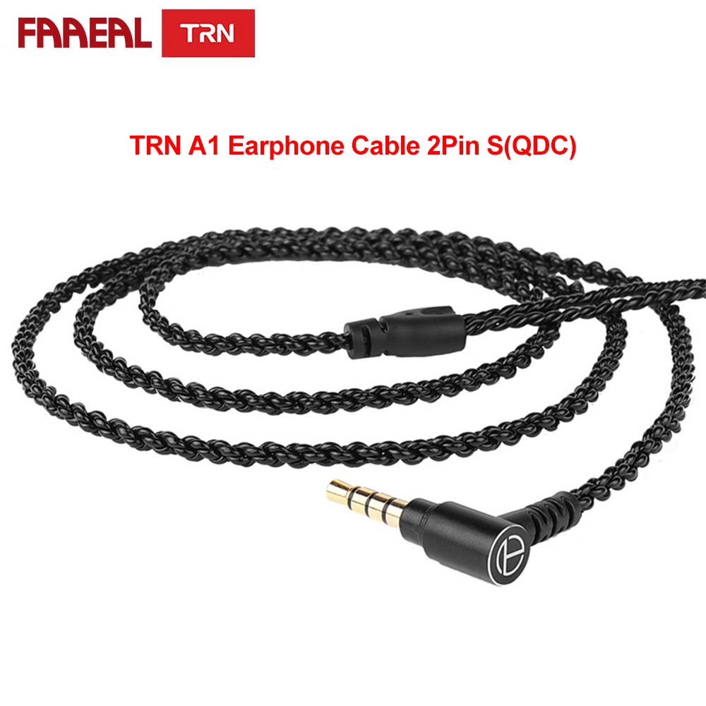 FAAEAL TRN A1/A1S หูฟังอัพเกรดสาย HIFI สายหูฟัง 2Pin Connector เปลี่ยนสายสําหรับ TRN VX ST1 CS2 KZ Z