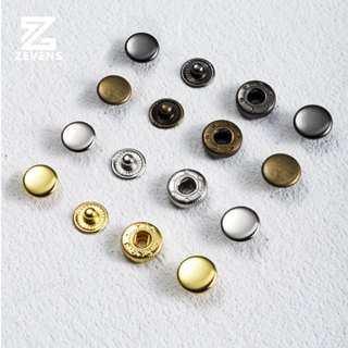 10ชิ้นสองด้านปุ่มสแน็ปโลหะผสมวัสดุปุ่มสแน็ปหนังที่ทําด้วยมือ…