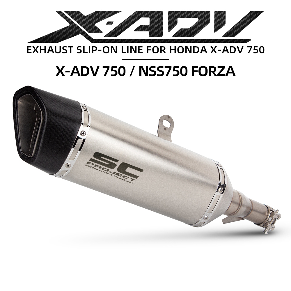 สําหรับ Honda XADV750 ADV750 Forza750 NSS750 รถจักรยานยนต์ไอเสีย SC โครงการ Slip บน Line Muffler พร้