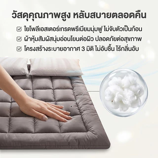 BlueWhite ท็อปเปอร์ Topper ใยขนห่านเทียม นุ่มฟู 3/3.3/4/5/6ฟุต สำหรับหอพัก COD