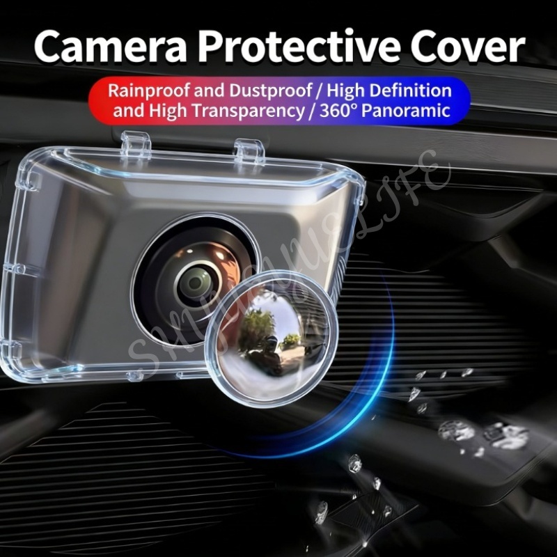 SHYUE รถพิเศษ 2 ชิ้น 360° ภาพย้อนกลับฝาครอบป้องกันสําหรับกล้องเลนส์หมวกกล่องกระเป๋า
