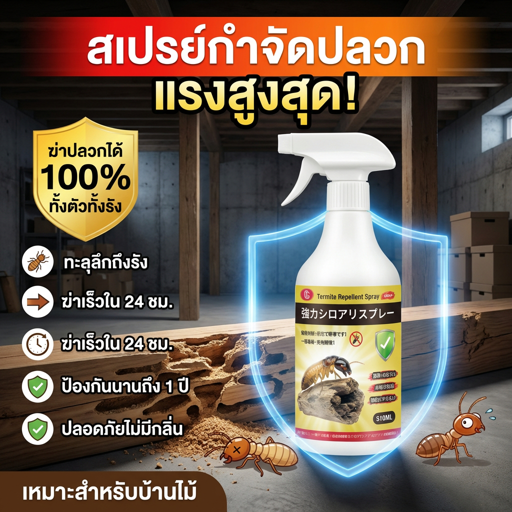 นำเข้าจากญี่ปุ่น✅ยาฆ่าปลวก สเปรย์กำจัดปลวก 510ml ยาฆ่าปลวกในบ้าน ยากำจัดมด มีผลยาวนาน กำจัดได้ทุกสายพันธุ์