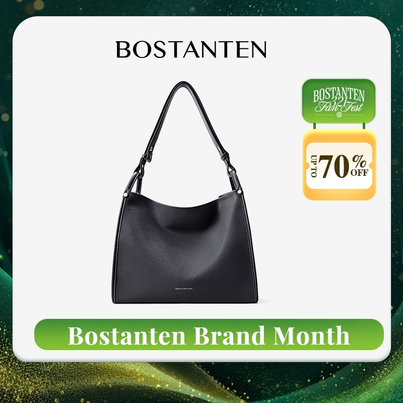 BOSTANTEN Carrie Bag กระเป๋าสะพายไหล่สำหรับผู้หญิง ทรงเรียบง่าย อเนกประสงค์ จุของได้เยอะ