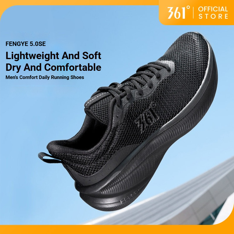 361 Degrees Fengye 5.0 SE รองเท้าวิ่งผู้ชายตาข่าย Breathable Commuter กีฬา 672622232