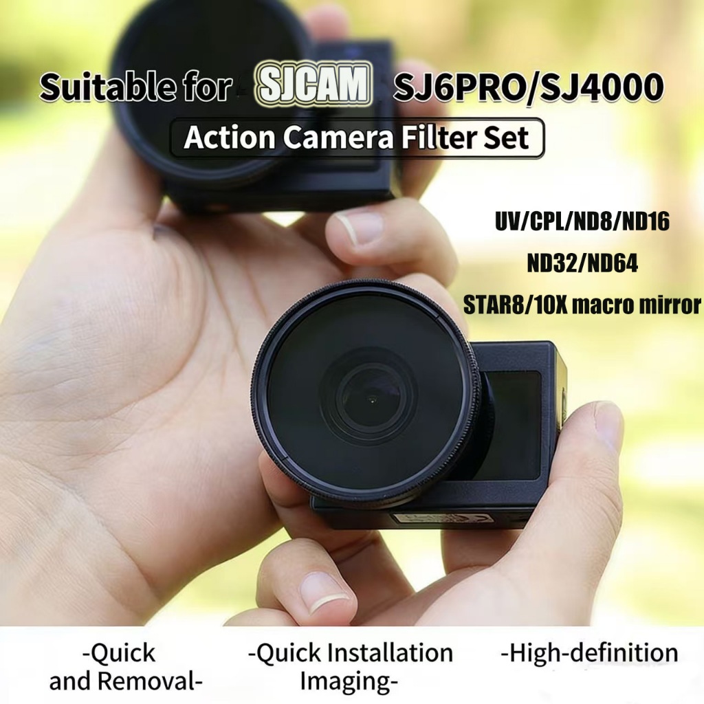 Filter สําหรับ SJCAM SJ6pro / SJ4000 กล้องกีฬากรอง UV Protection CPL ND ลดแสงอุปกรณ์เสริมการถ่ายภาพก