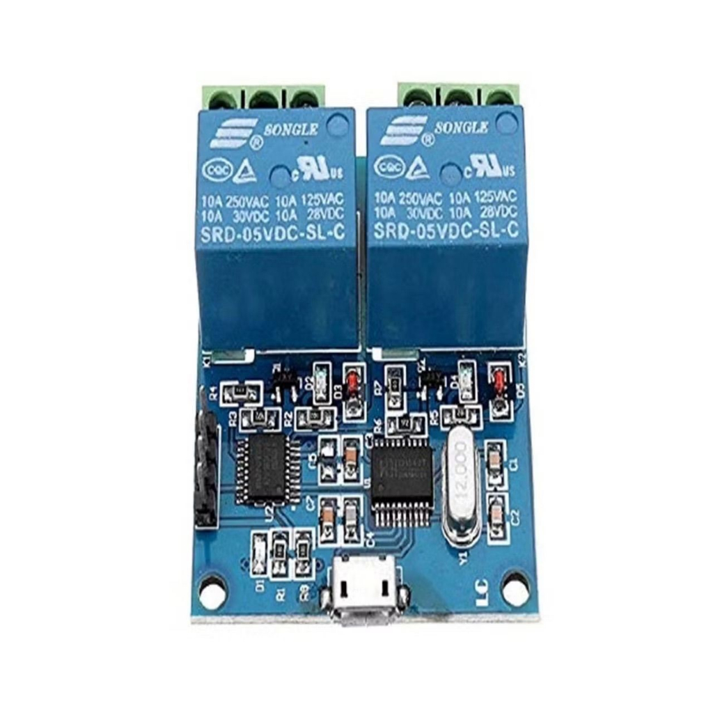 Pcbfun LCUS-2 Channel PLC คอมพิวเตอร์อัจฉริยะพอร์ตอนุกรมควบคุมโมดูลสวิตช์รีเลย์